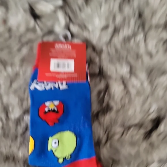 Casual Socks Yellow and Blue Crew Length - Picture 6 of 8